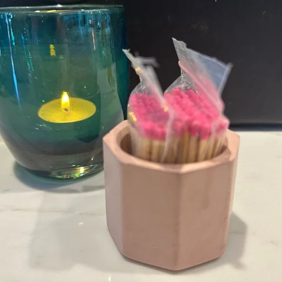 Anthropologie Tenn Prarie Pink Striker Match Holder - Picture 6 of 13